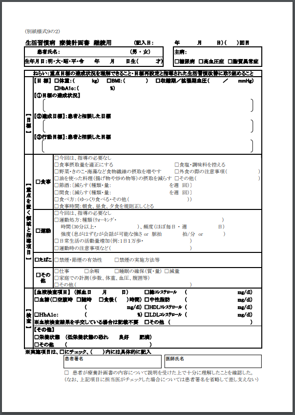 【令和６年度 診療報酬改定】生活習慣病管理料(Ⅰ)(Ⅱ)